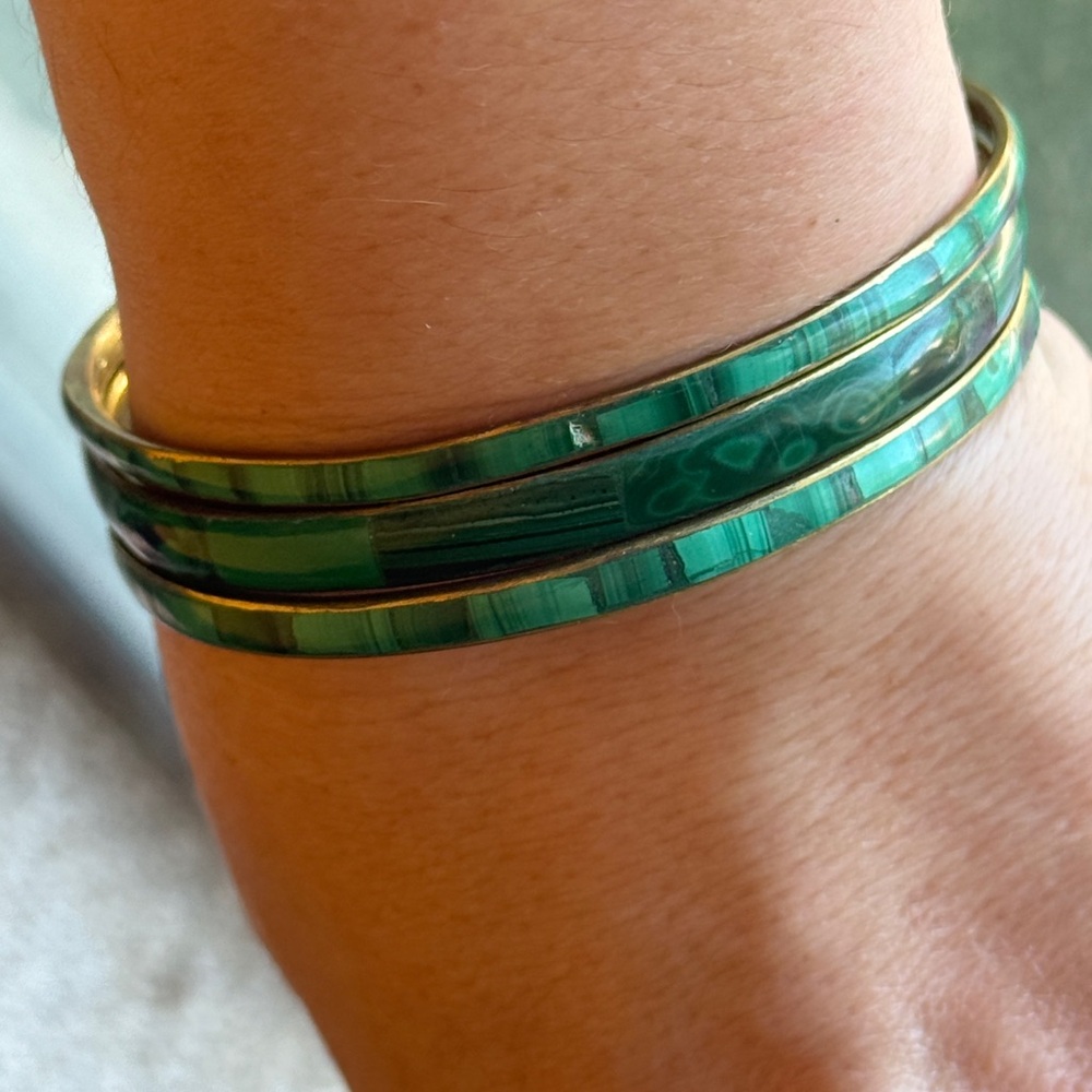 Malachite Bangle Bracelets